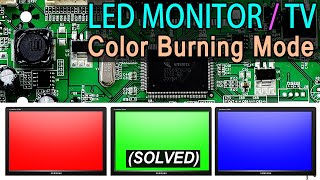 How to Repair Red Green Blue White Color Burning Problem in LED LCD Monitor or LED TV [upl. by Erlewine]