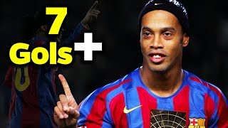 Os 7 GOLS mais BONITOS de RONALDINHO GAÃšCHO [upl. by Eelak901]