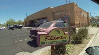 Filibertos FillAForgotToe Breakfast Bacon Burrito Drive Thru Mesa Arizona 3 June 2018 [upl. by Kaliope677]