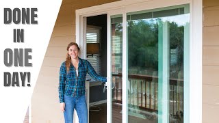 Sliding Door Install How to Remove an Old Door and Install New [upl. by Nylatsirhc]