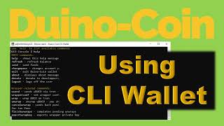 Duino Coin  Using CLI Wallet [upl. by Bik]