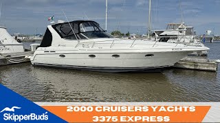 2000 Cruisers Yachts 3375 Express Boat Tour SkipperBuds [upl. by Tupler]