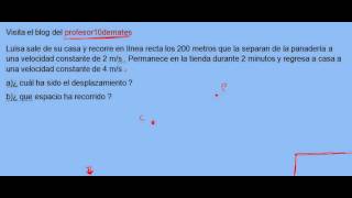 problema Diferencia entre desplazamiento distancia o espacio recorrido ejercicio resuelto [upl. by Emixam]