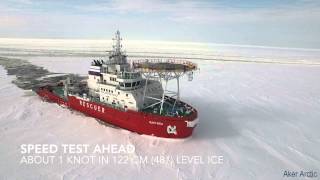 Oblique Icebreaker Baltika  Ice trials on 19 March  10 April 2015 [upl. by Yrem]